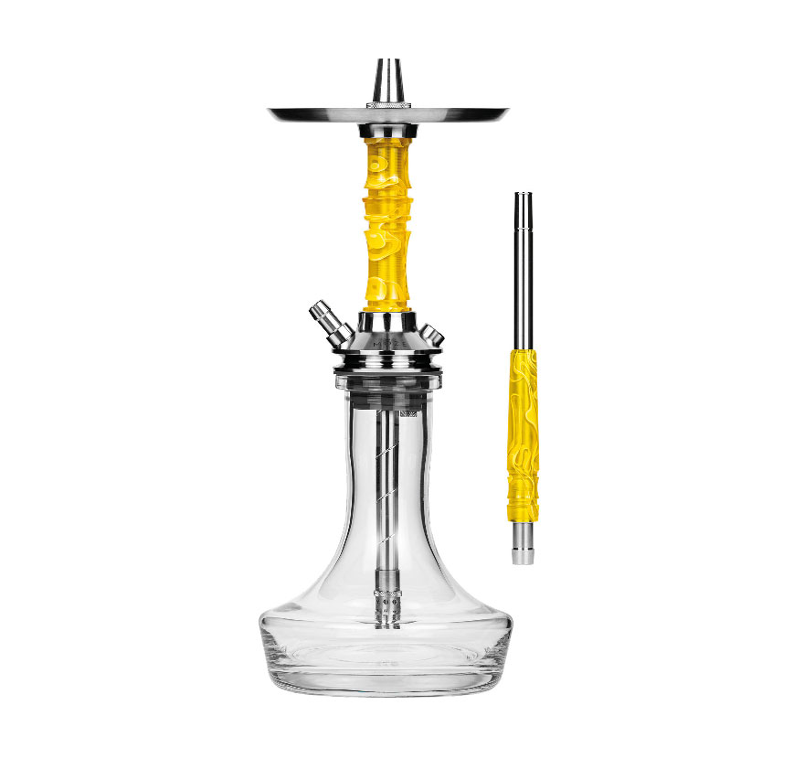 Moze Breeze Pro - Wavy Line Yellow Hookah