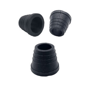 Goma Cazoleta Silicona Negro Estriado