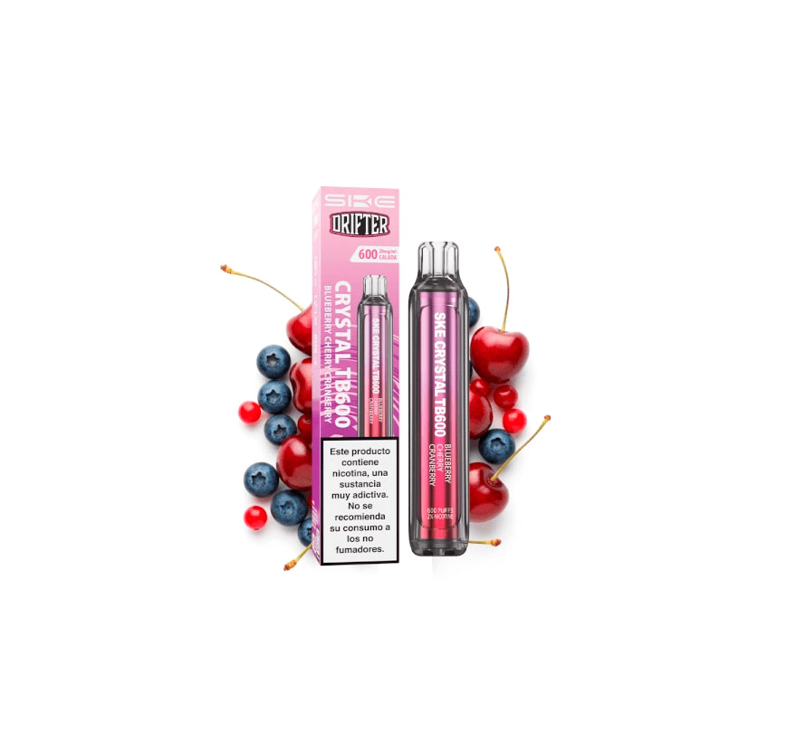 Ske x Drifter Crystal TB600 Disposable Blueberry Cherry Cranberry 20mg