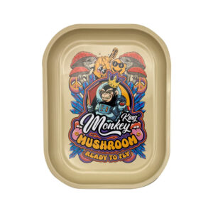 MONKEY METALIC TRAY MUSHROOM